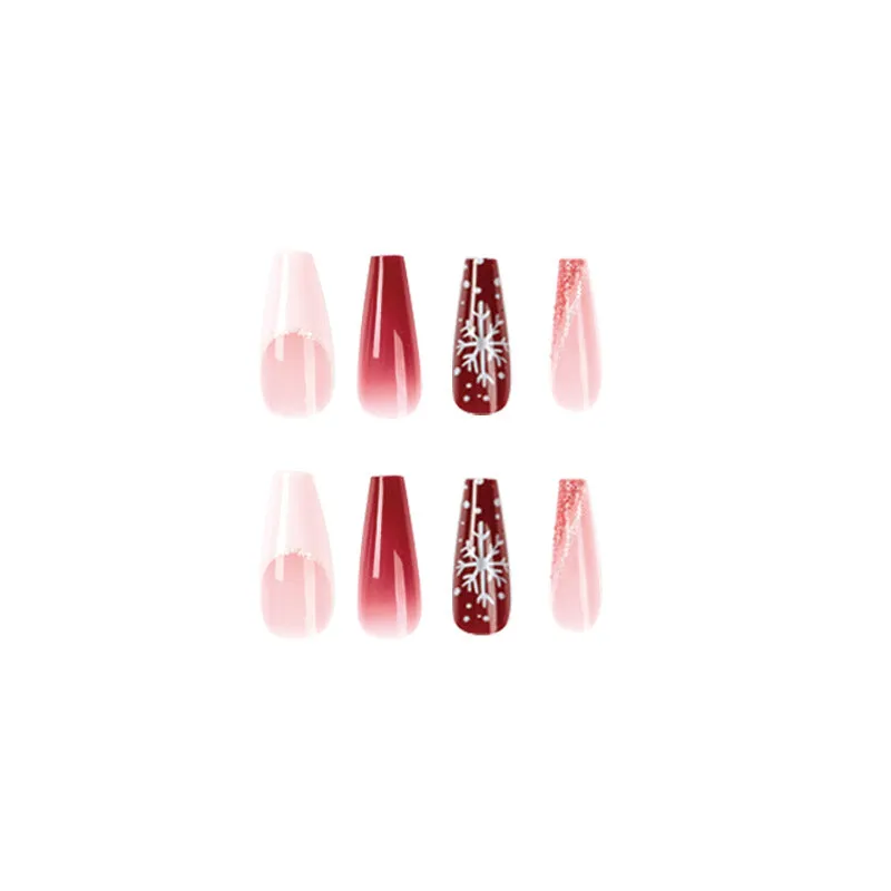 Christmas Coffin snow french red
