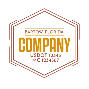 Company Name Truck Door Decal (USDOT), 2 Pack