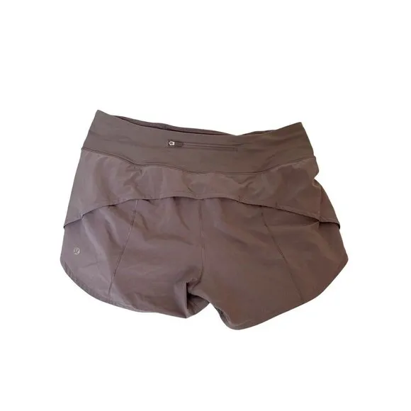 Lululemon Speed Up Mid Rise Lined Short 4&quot; Violet Verbena Run Womens 10 Tall EUC