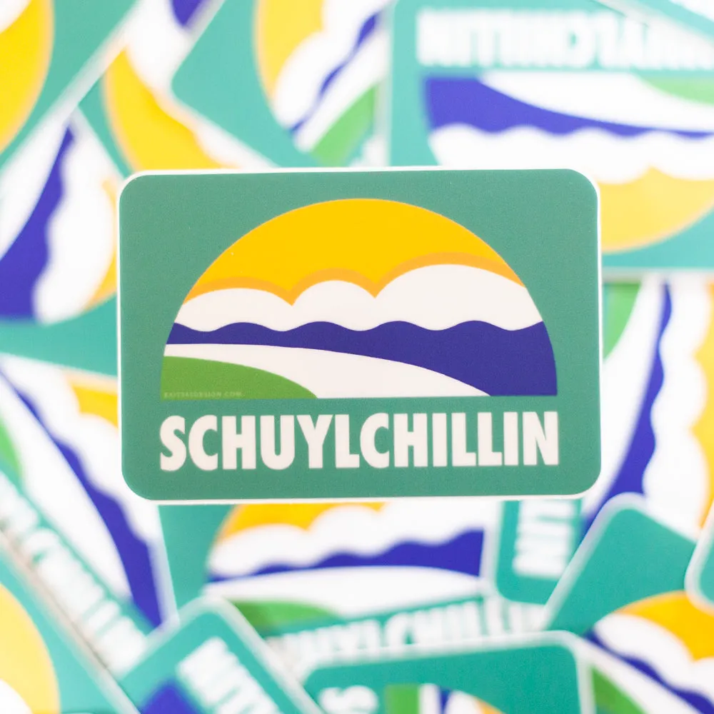Schuylkill River Trail sticker, Philadelphia sticker, Schuylchillin funny philly sticker