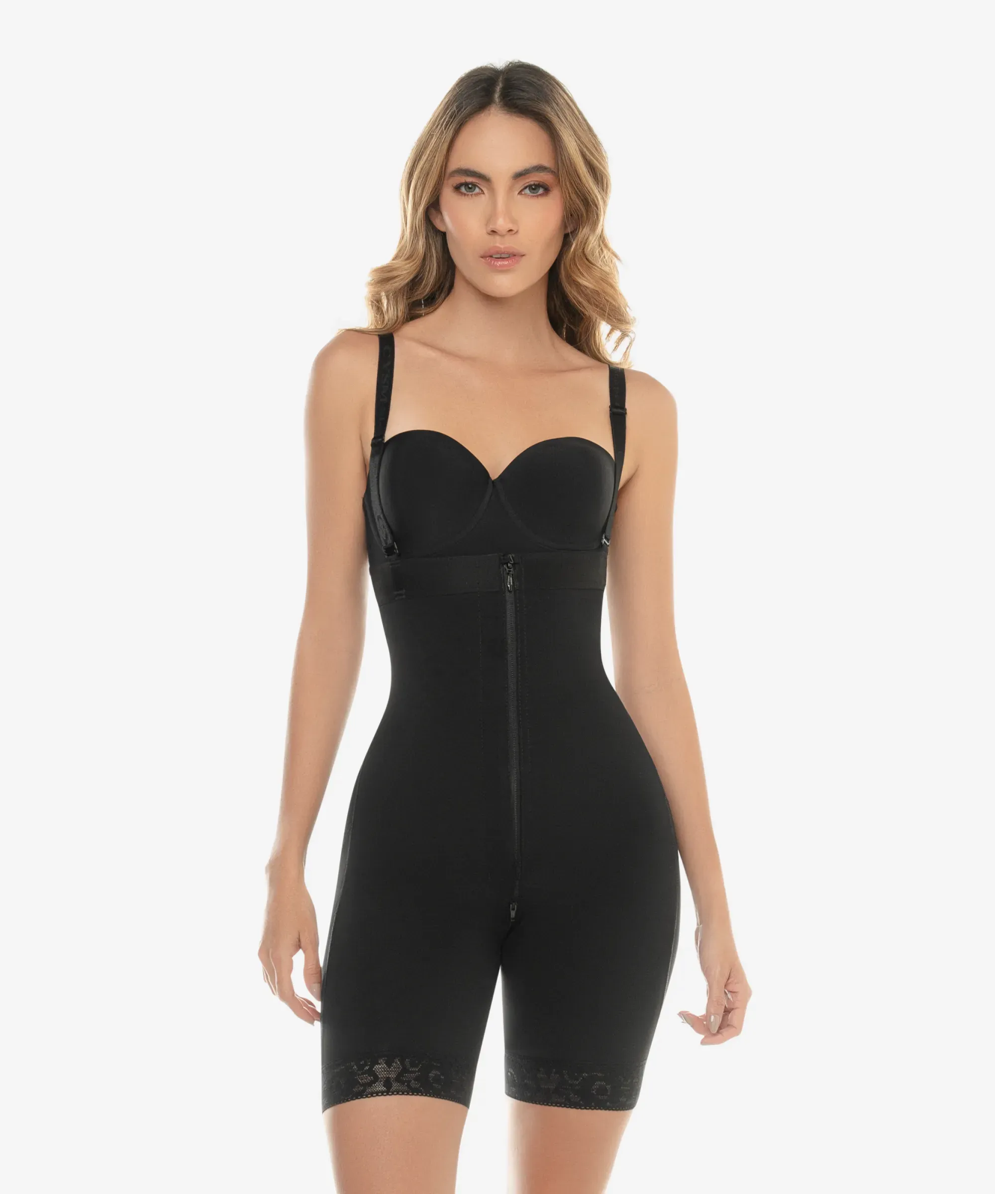 Strapless Compression Bodysuit With Zip Crotch - Style 260