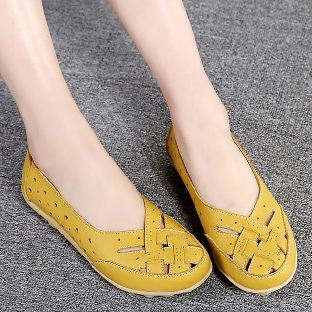 Women  Comfort Genuine Leather Flat Shoes