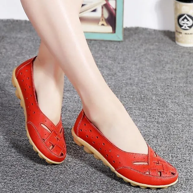 Women  Comfort Genuine Leather Flat Shoes
